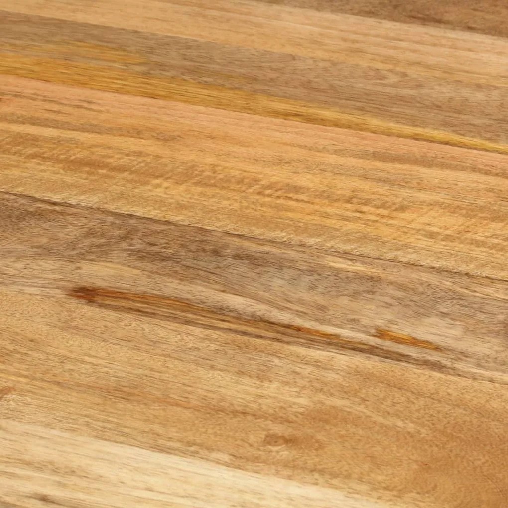 Tavolo da pranzo Ø110x78cm in legno massello di mango e acciaio