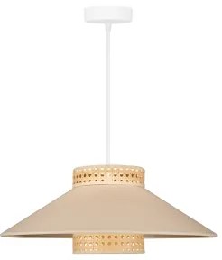 Duolla - Lampadario a sospensione con filo RIO RATTAN 1xE27/15W/230V diametro 45 cm beige/rattan