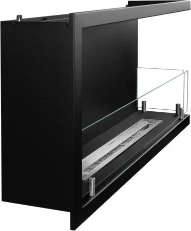 Camino a bioetanolo da incasso ad angolo biocamino angolare 90x45 cm SUTRI 90 DX