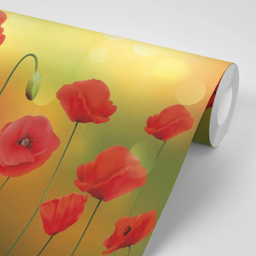 Carta da parati – Papaveri in Luce Brillante