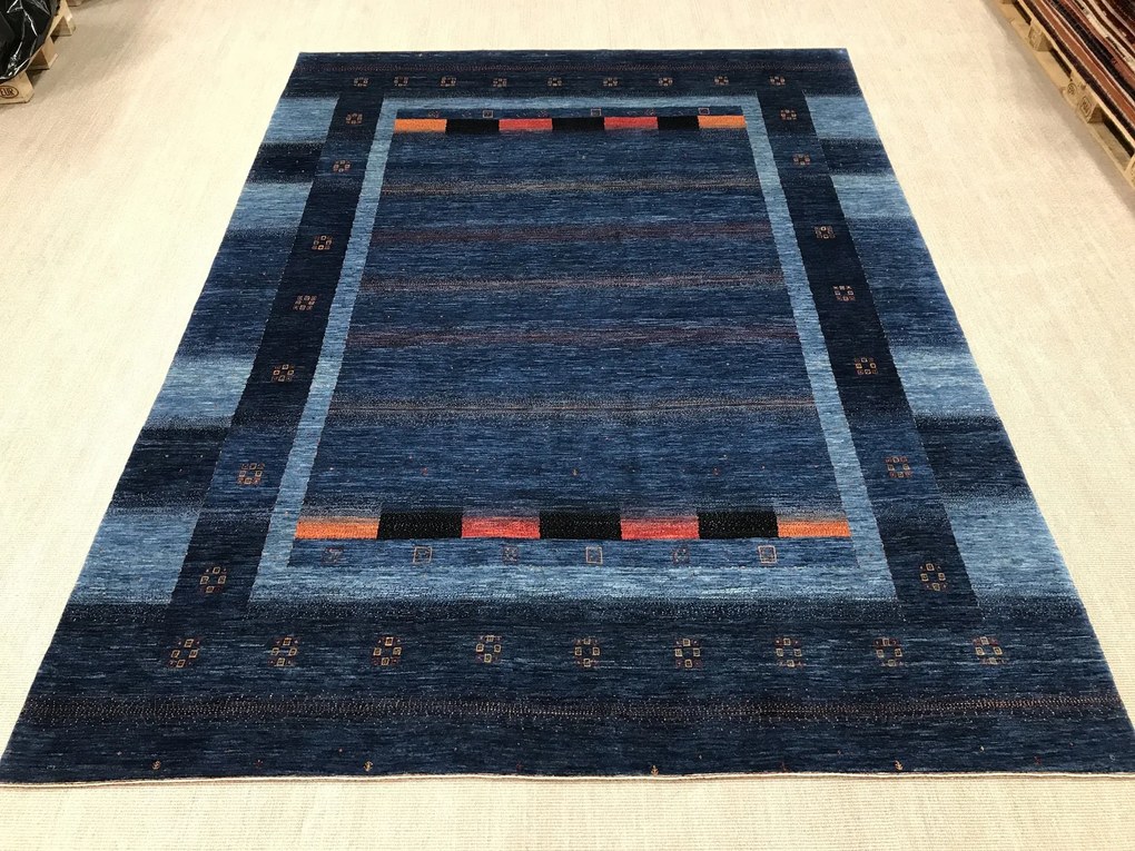 Loribaft Tappeto 270 x 360 Blu (Iran) Annodato A Mano