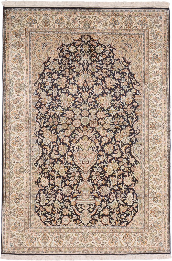 Cashmere Silk Tappeto 130 x 190 (Indian) Annodato A Mano