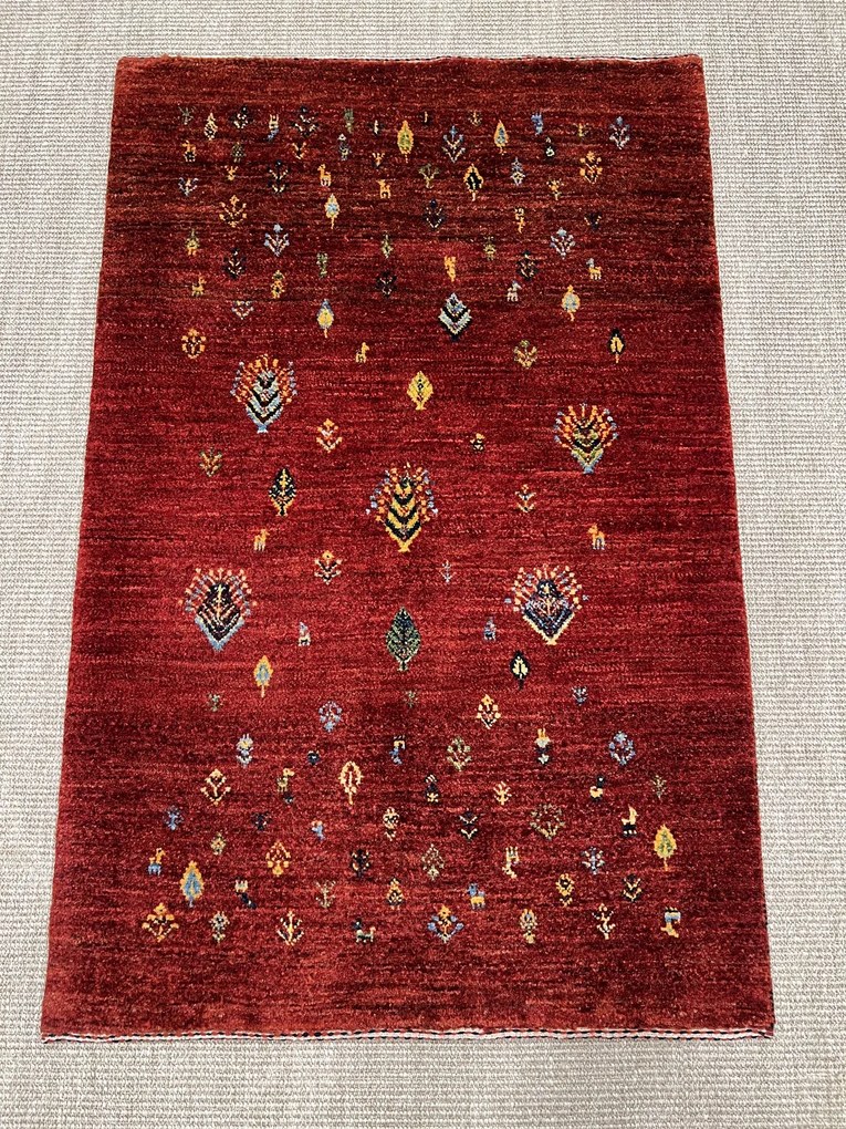 Loribaft Tappeto 120x80 Rosso (Iran) Annodato A Mano