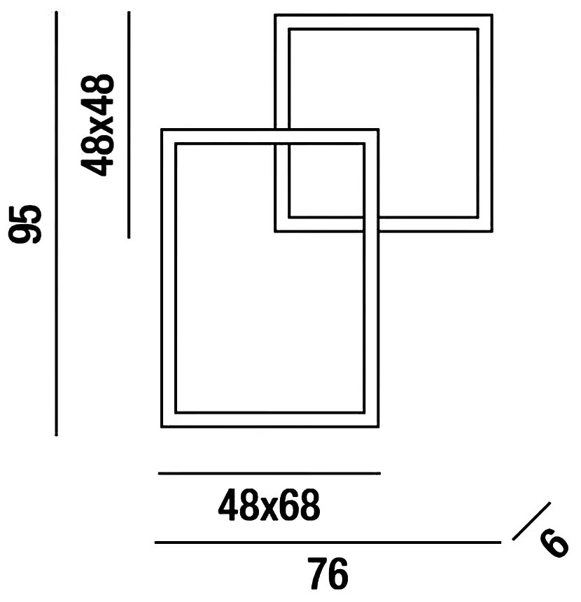 CROSS: Plafoniera LED moderna dal design essenziale - 3 temperature luce