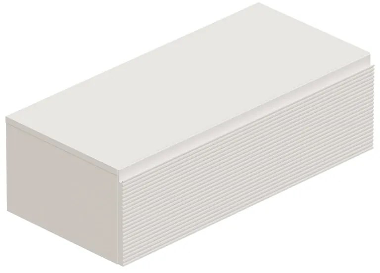 Mobile da bagno sotto lavabo Step bianco opaco L 100.3 x H 30 x P 46 cm 1 cassetto, lavabo non incluso