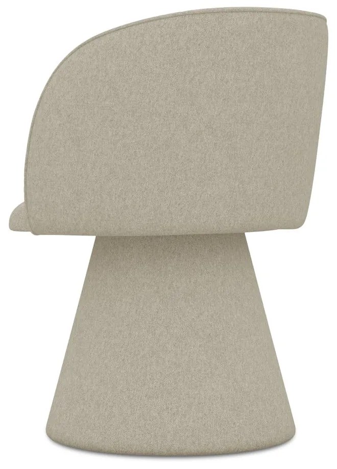 Sedia da pranzo beige in imbottito Maia – Makamii