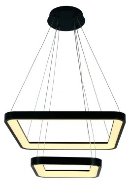 Brilagi - Lampadario dimmerabile LED a sospensione su cavo FALCON SLIM LED/78W/230V 50x50 cm nero + telecomando