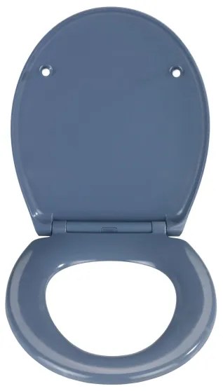 WENKO 22403100-WC sedile WC SAMOS 44,5x37,5 cm blu/argento