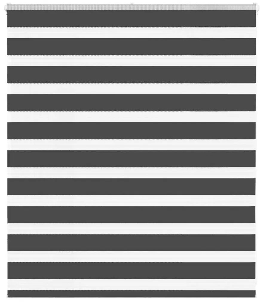 Tenda A Rullo Zebra Nero Larghezza Tessuto 125,9 Cm Poliestere /