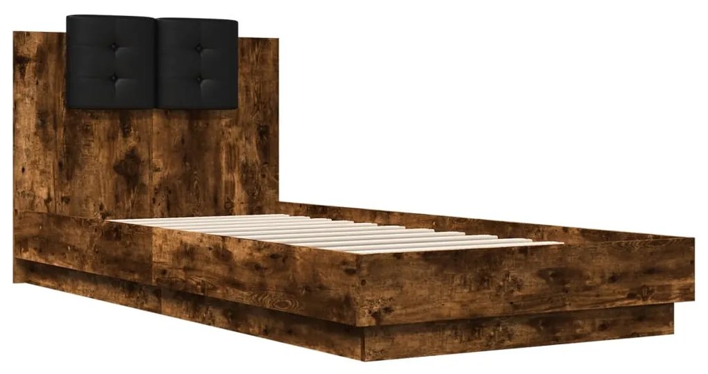 Giroletto con testiera rovere fumo 90x200 cm legno multistrato