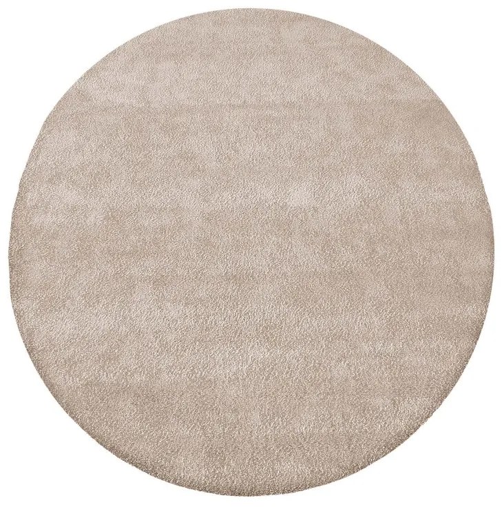 Moderno tappeto rotondo di colore beige