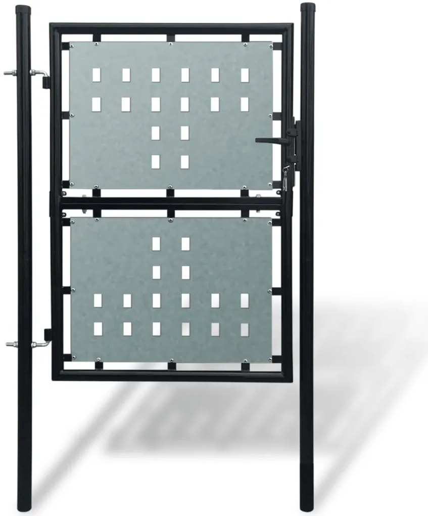 Cancello Per Recinzione Singolo Nero 100 X 175 Cm /