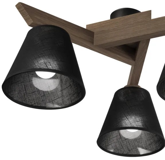 Brilagi - Lampadario LED ANTHONY 3xE14/40W/230V rovere/noce/nero