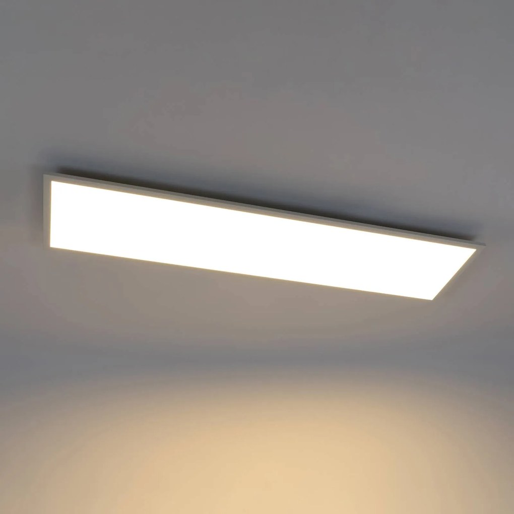 Plafoniera a LED Luay Lindby, dimmerabile, Bianco / Opale, Cucina, Plastica, Moderno, Plafoniera LED