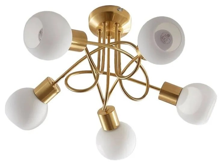 Lindby - Elaina 5 Plafoniera Brass/Opal Lindby