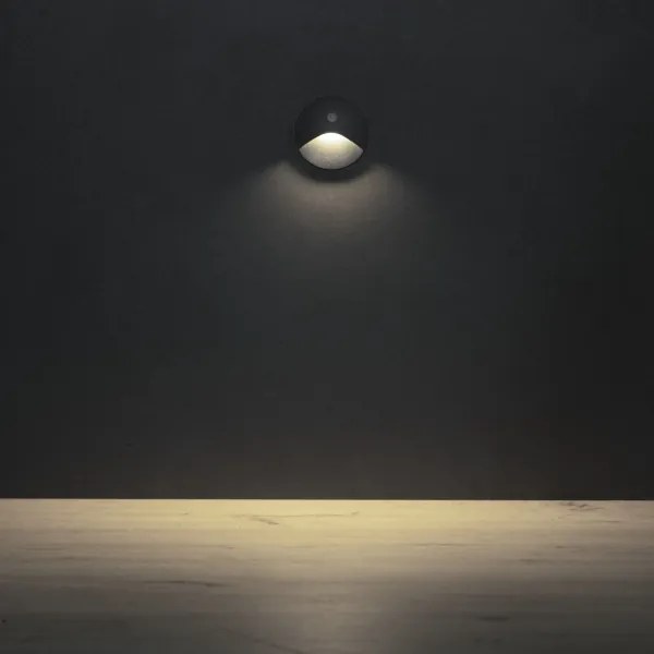 Kanlux 39137 - Lampada LED per gradini con sensore EXIN 2,5W/230V 4000K IP65 antracite rotonda