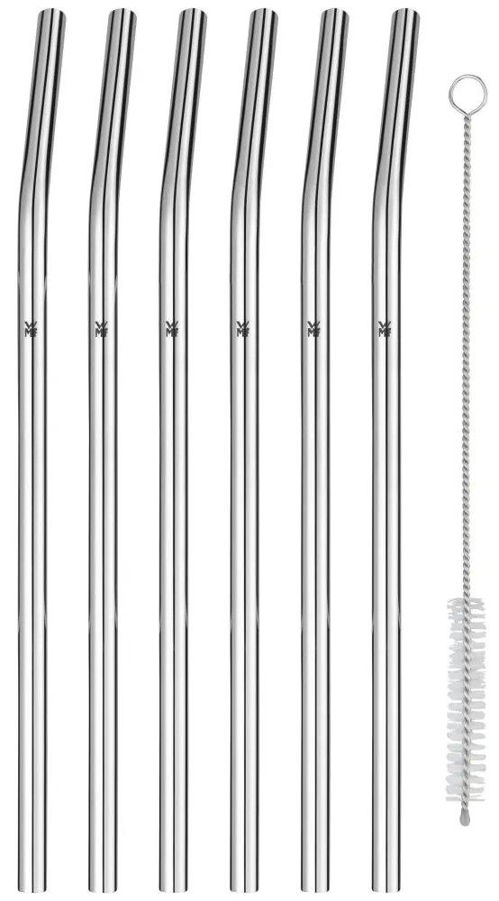 WMF - SET 6x Cannucce in acciaio inox BARIC + spazzola per la pulizia