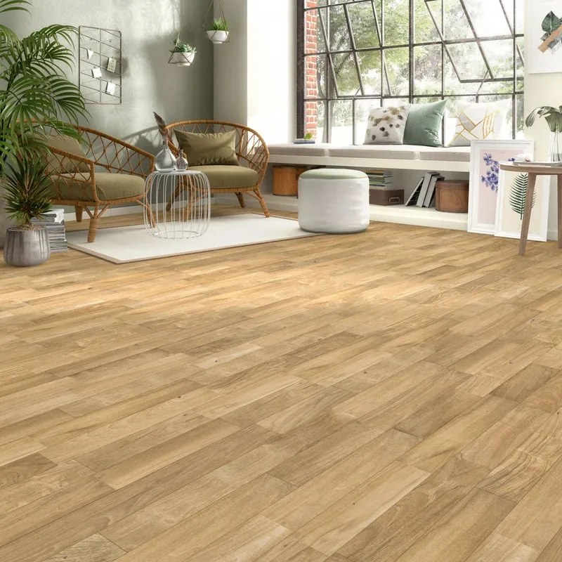 Parquet massello S in teak grezzo family sp. 12/4 mm 1.296 m²
