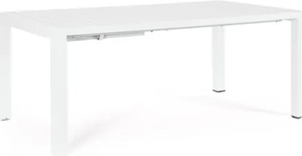 Tavolo Da Esterno Allungabile In Alluminio 100x180-240 Cm Kiplin Bianco Bizzotto