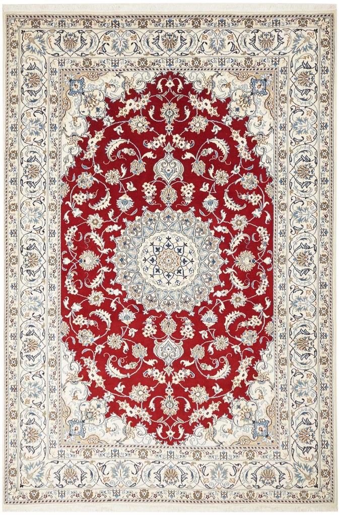 Nain Tappeto persiano 200x300 Rosso (Iran) Annodato A Mano