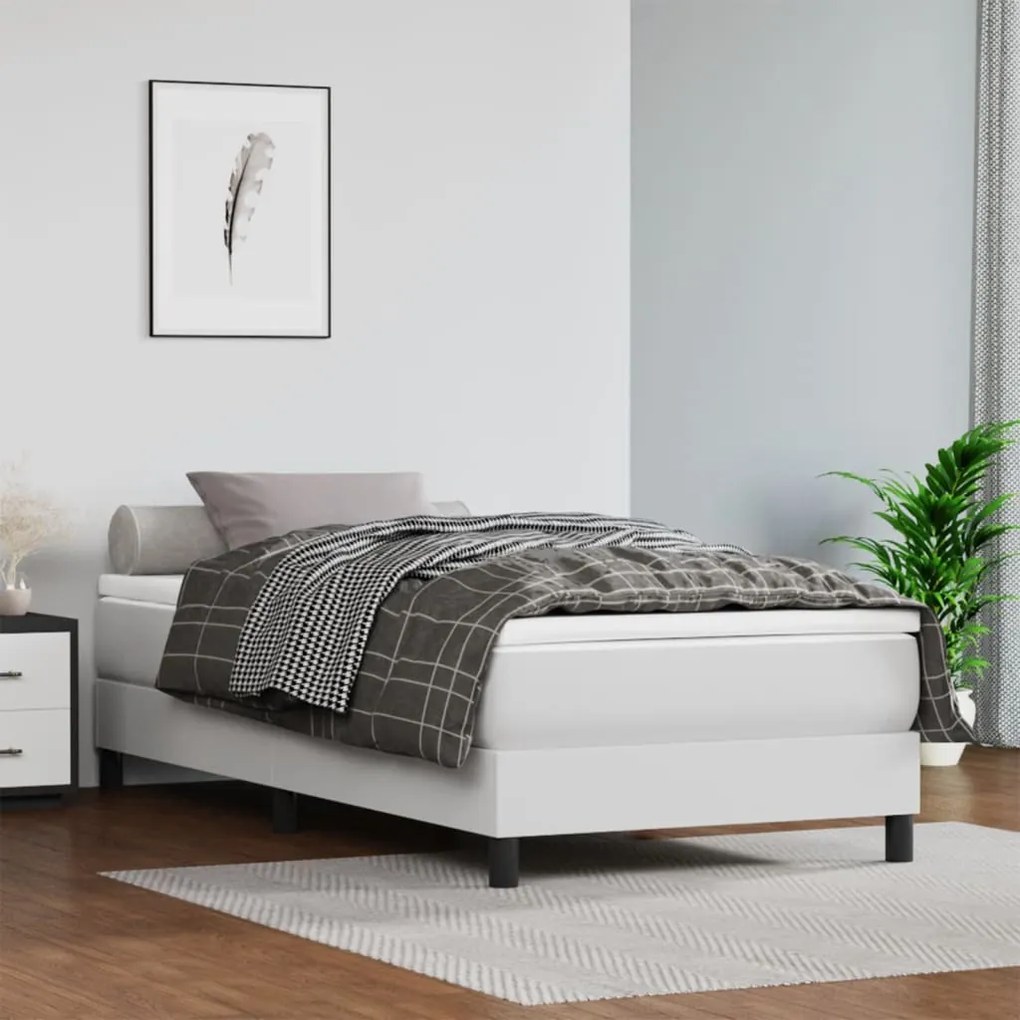 Materasso A Molle Bianco 120x190x20 Cm İn Similpelle /