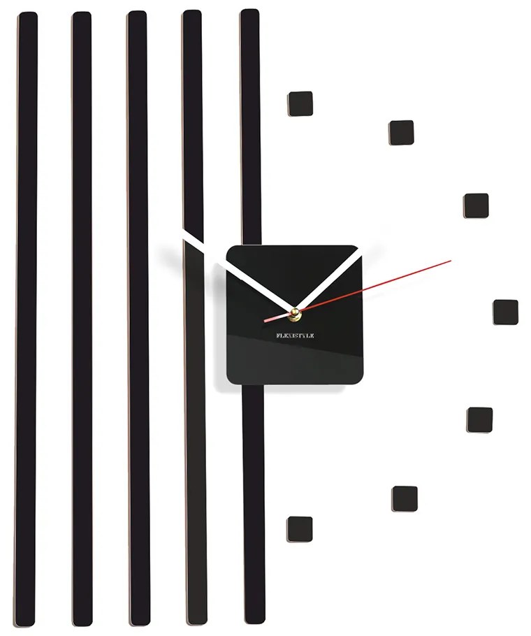 Orologio da parete adesivo con strisce Specchio