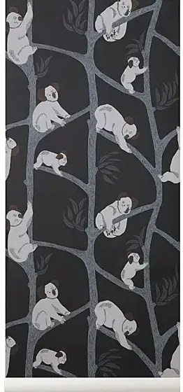 Ferm Living Carta da parati Koala - Dunkel Grün