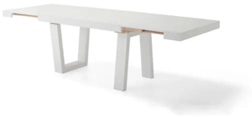 Tavolo soggiorno allungabile 260 cm piano in laminato DIVO Bianco