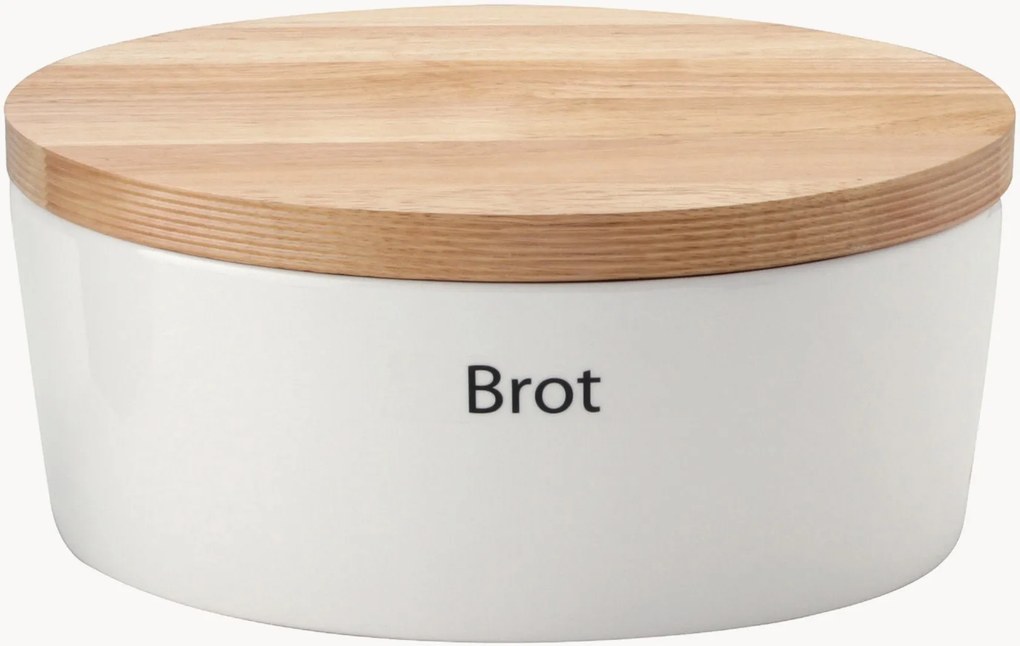 Portapane con coperchio in legno di caucciù Brot