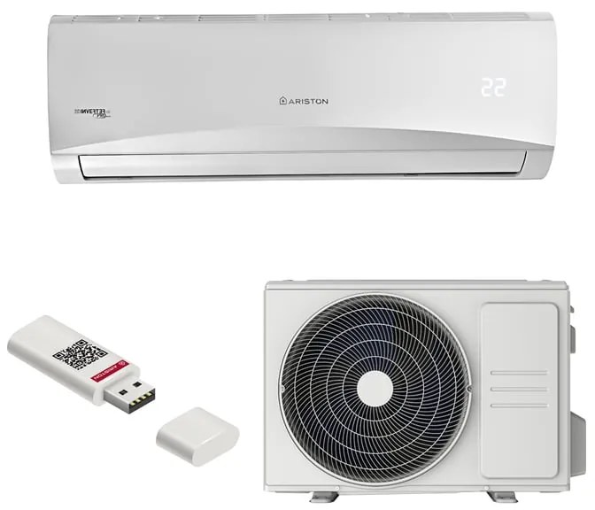 Condizionatore a muro monosplit inverter ARISTON PRIOS wifi 9000 BTU classe raffreddamento A++, classe di riscaldamento A+, bianco
