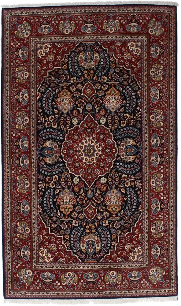 Kashan Tappeto persiano 230x140 Rosso (Iran) Annodato A Mano