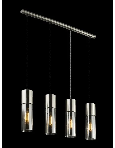 GLOBO 21000-4HN - Lampadario a sospensione con filo ANNIKA 4xE27/25W/230V cromo