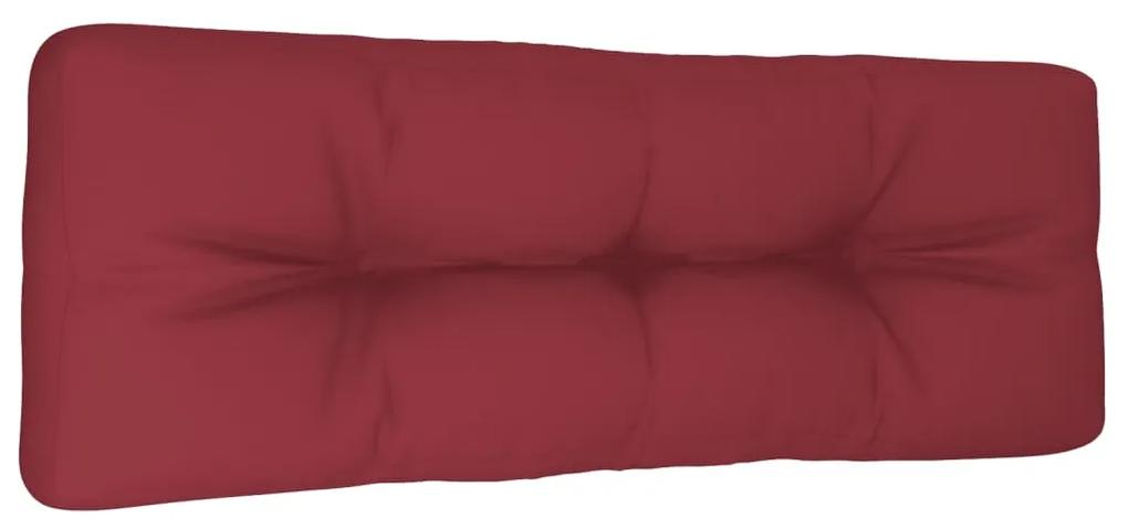 Cuscino per Pallet Rosso Vino 120x40x12 cm in Tessuto