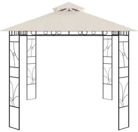 Gazebo 4x3x2,7 m Crema 160 g/m²