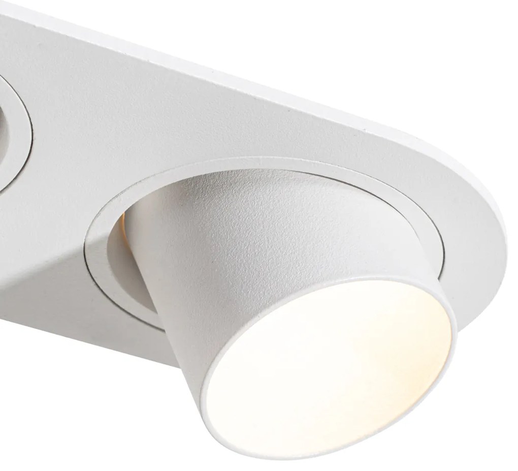 Set di 6 faretti da incasso bianchi GU10 35mm orientabili 2 luci - Installa
