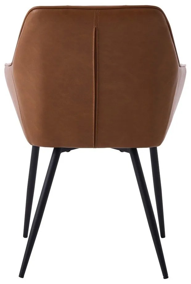 Set di sedie da pranzo marrone in imbottito con braccioli 2 pz Nolan Square – Unique Furniture