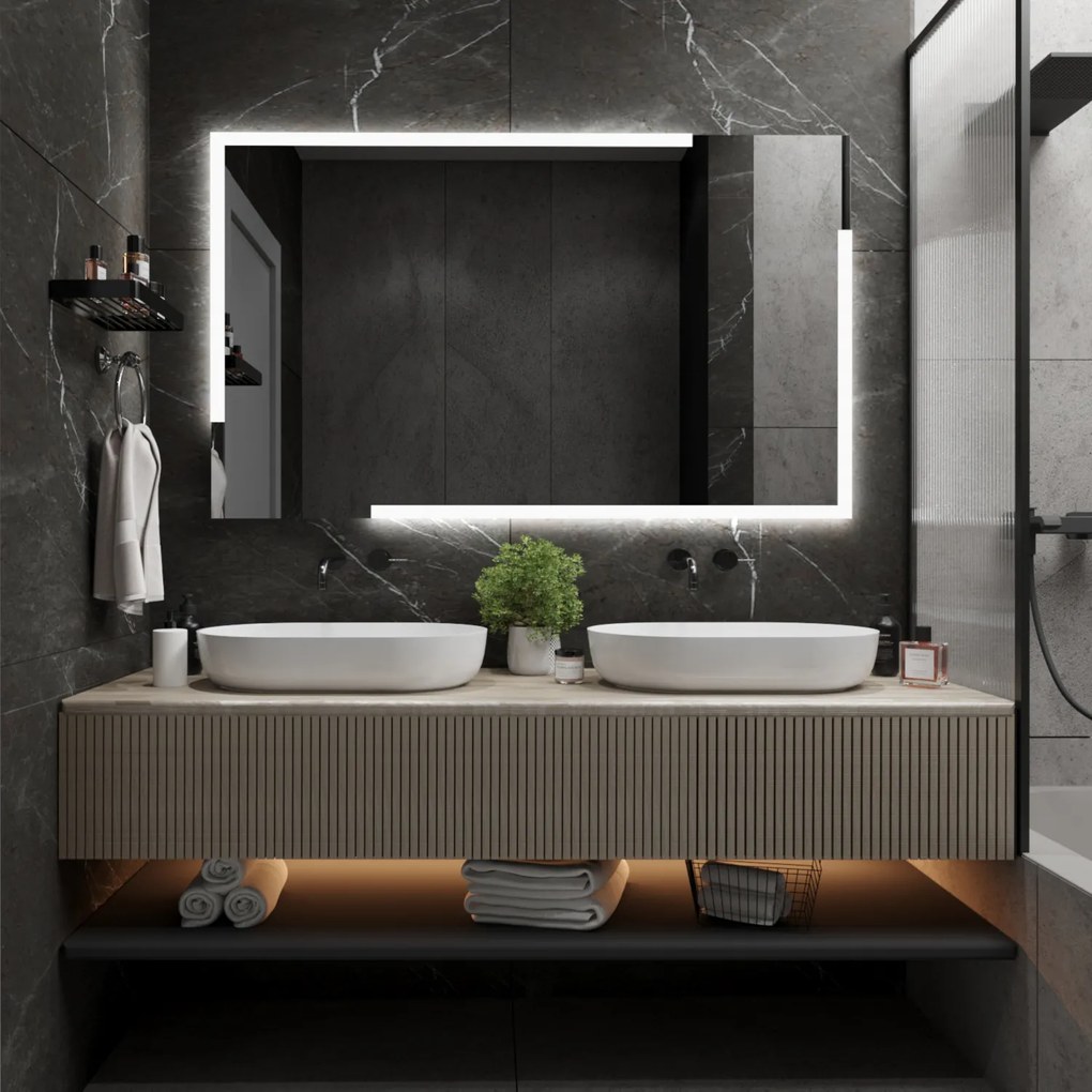Specchio con illuminazione LED M23