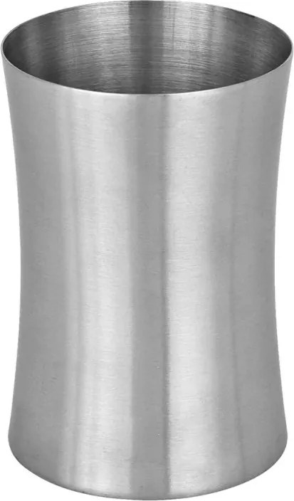 Portaspazzolini in acciaio inox satinato Lunar