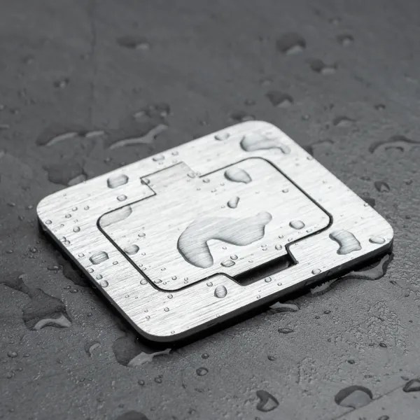 Brilagi - Presa a pavimento da incasso per esterni IP55 cromato opaco rettangolare