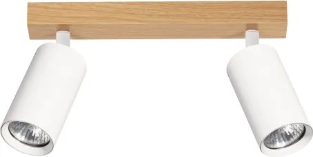 Brilagi - Faretto SELE 2xGU10/30W/230V bianco/effetto rovere