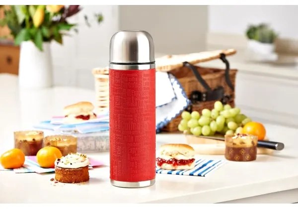 Tefal - Thermos con tazza  1 l SENATOR acciaio inossidabile/rosso