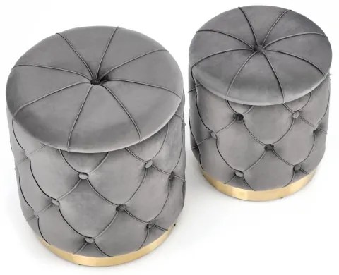 SET 2x Tabacco POLLY diametro 40/44 cm grigio/oro