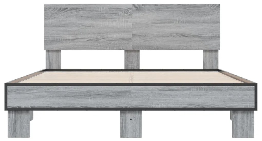 Giroletto grigio sonoma 140x190 cm in legno multistrato metallo