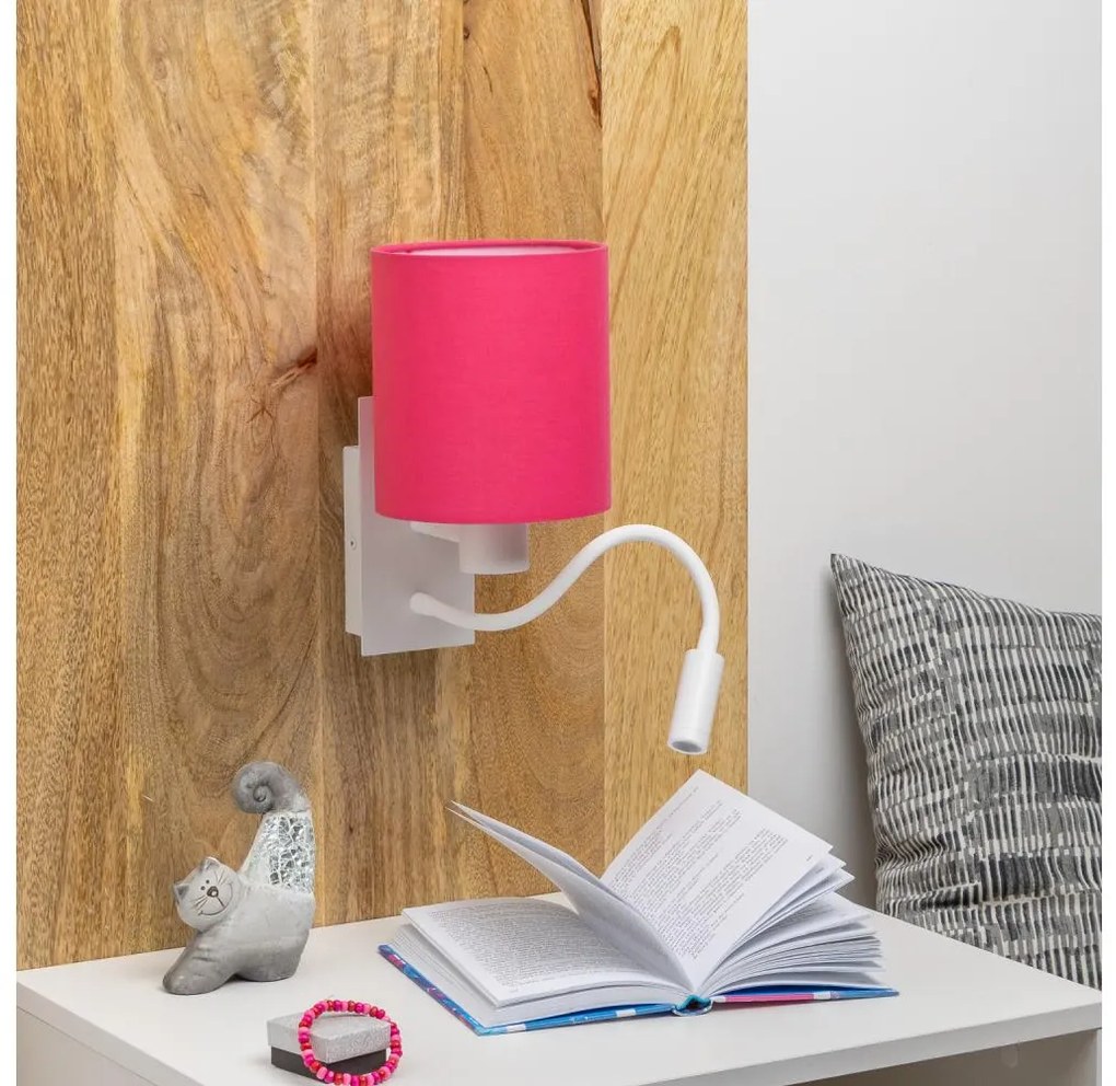 Brilagi - Applique a LED NUBILA 1xE27/25W/230V + LED/3W bianco/rosa