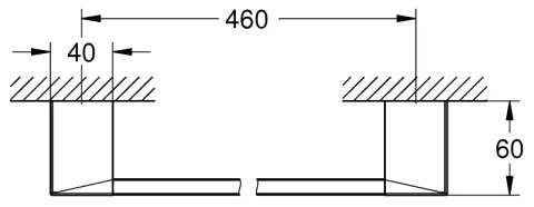 GROHE 40767000 - Porta asciugamani SELECTION CUBE 500 mm cromo lucido
