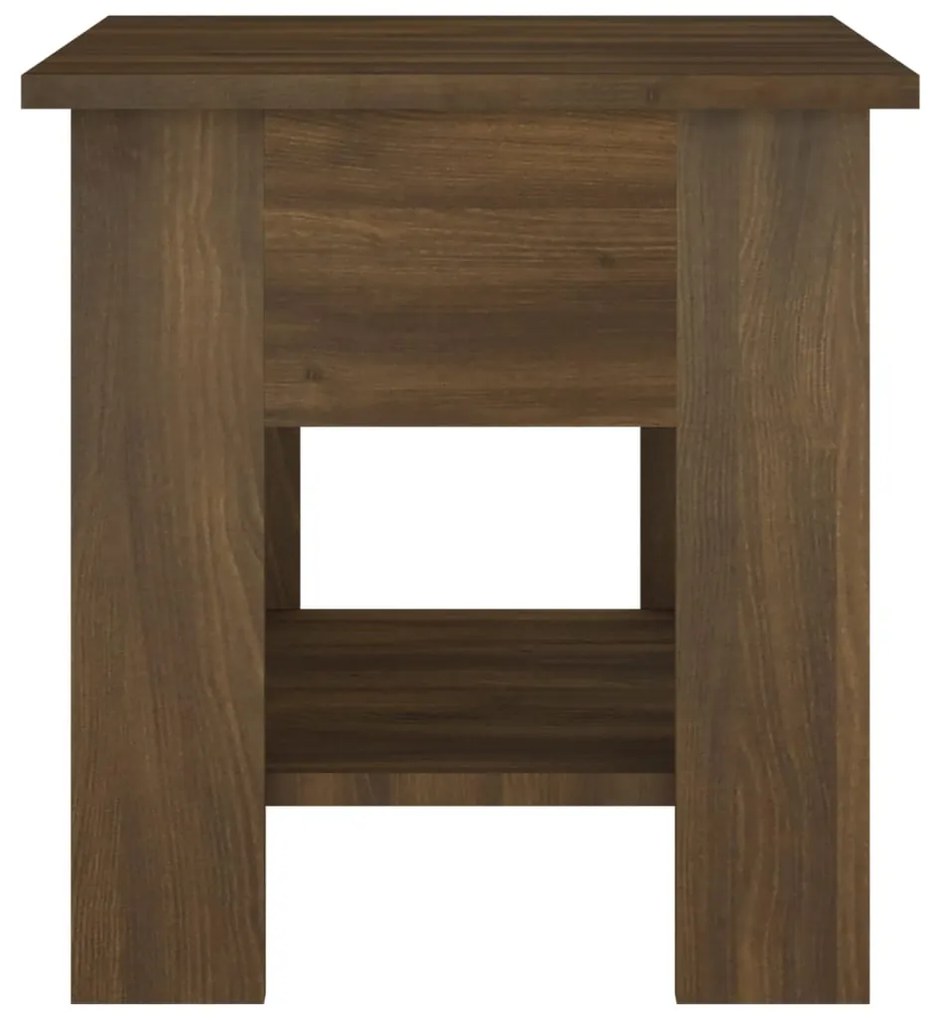 Tavolino da salotto marrone rovere 40x40x42cm legno multistrato