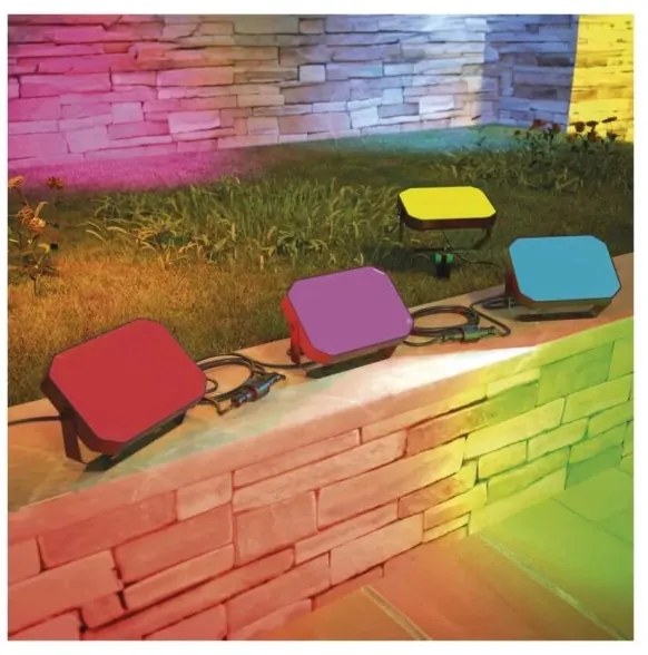 Set di prolunghe LED RGBIC Proiettore da esterno dimmerabile LED/4W/230V 3000-6500K IP65 Wi-Fi Tuya