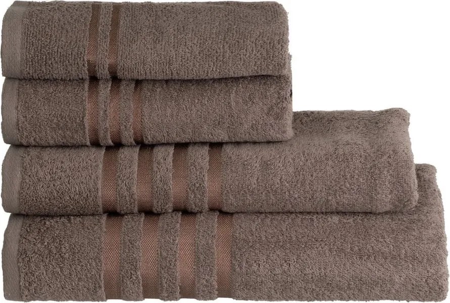 Asciugamano tipo terry marrone in cotone 70x140 cm Simple – Casa Selección