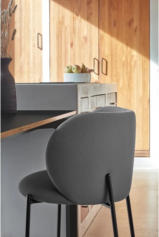 Set di sedie da pranzo grigio scuro in imbottito 2 pz Mogi – Teulat