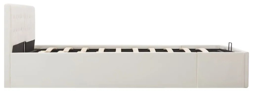Giroletto con contenitore idraulico bianco similpelle 180x200cm